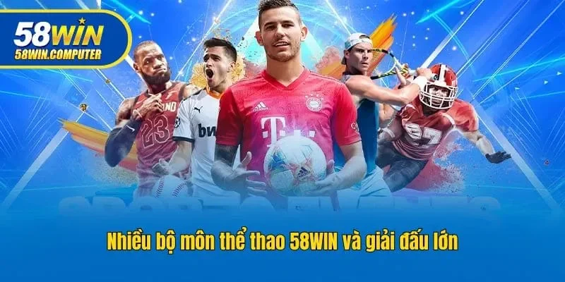 Nhiều bộ môn thể thao 58win và giải đấu lớn